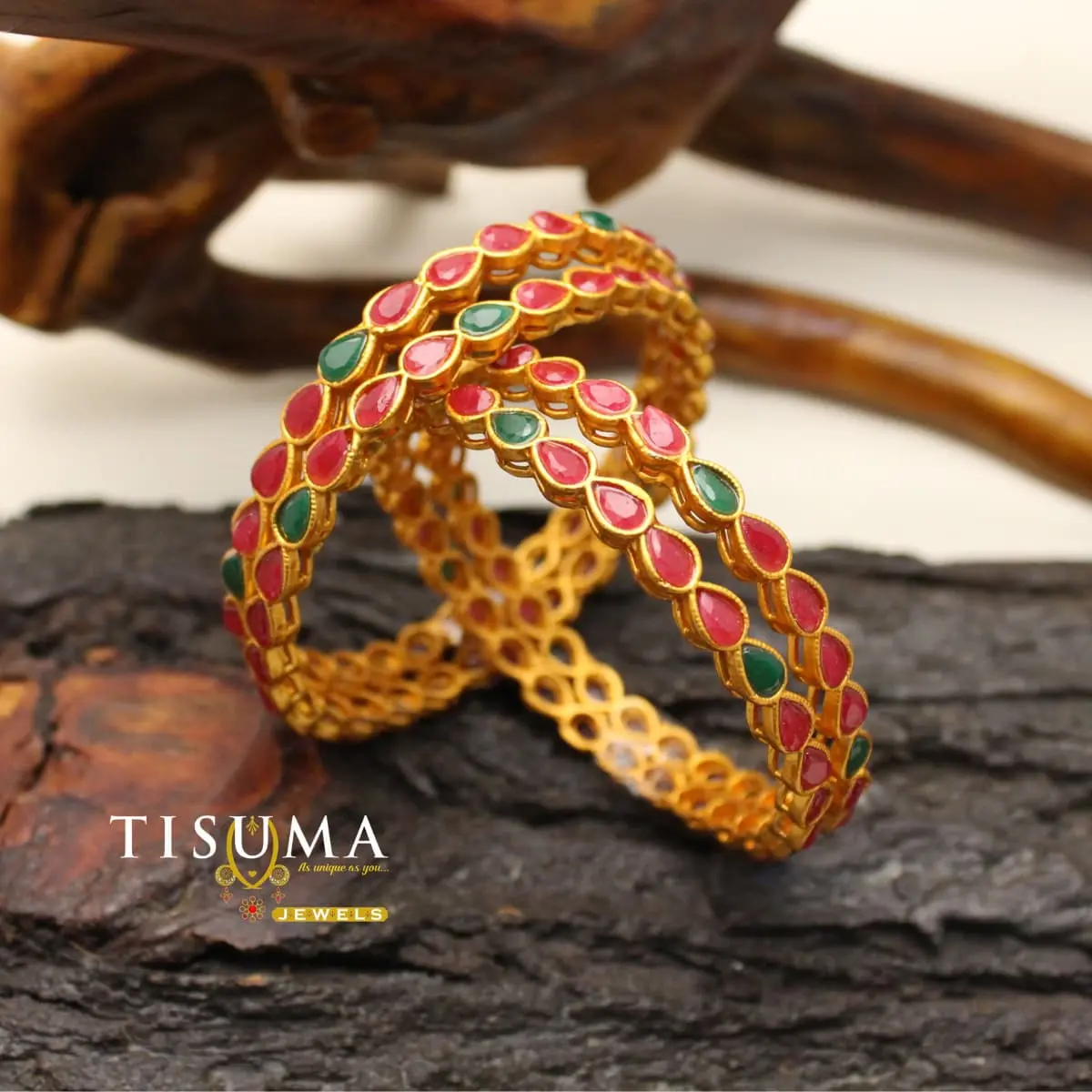 Ruby Emerald Bangles